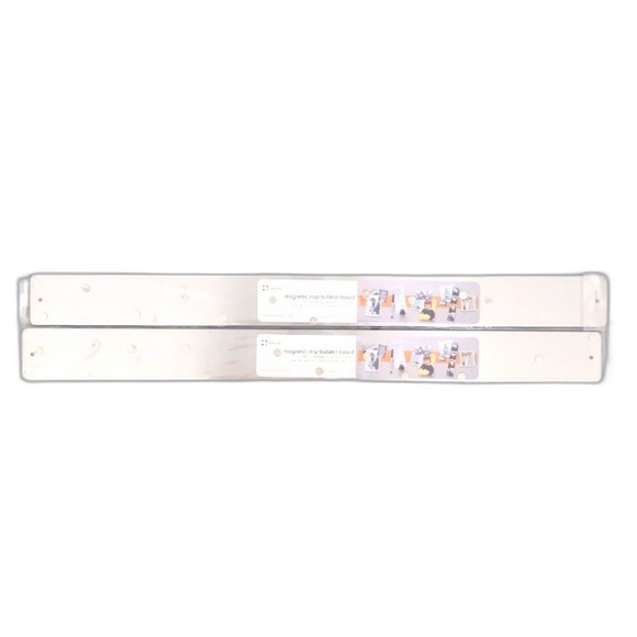 NEW The Container Store Lot of 2 Magnetic Strips Stainless Steel - Picture 1 of 5